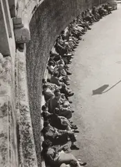 Lothar Rübelt, Park visitors, Vienna, Austria 1930, 1930, Vintage silver print on semi-matte paper, mounted on modern card