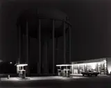George Tice, Petit's Mobil Station, Cherry Hill, New Jersey 1973