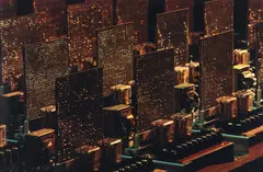 Erich Hartmann, Power amplifiers for an IBM computer, USA 1982, 1982, Dye transfer print, printed 1989 by Igor Bakht S Custom Photo Lab on semi-matte paper