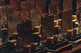 Erich Hartmann, Power amplifiers for an IBM computer, USA 1982, 1982, Dye transfer print, printed 1989 by Igor Bakht S Custom Photo Lab on semi-matte paper