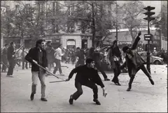 Bruno Barbey, Student riots, Paris 1968, 1968, Gelatin silver print, printed 1989 on double-weight semi-matte paper