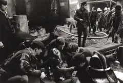 Abbas, Wounded by an IRA bomb explosion, Belfast, Northern Irland 1972, 1972, Gelatin silver print, printed 1989 on double-weight semi-matte paper
