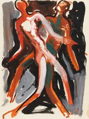 Auktion 414, Los 500 by Anton Räderscheidt, 1949, Gouache auf Velin, sold Jun 2018