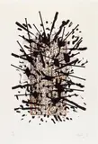Schandpfahl III by Günther Uecker, 1992, Farblithografie auf BFK RIVES FRANCE (Wasserzeichen), sold Dec 2016