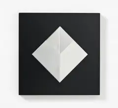 Testura vibratile by Getulio Alviani, acciaio spazzolato on panel, sold Dec 2016