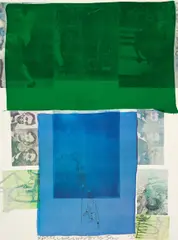 Shoot from the main stern by Robert Rauschenberg, 1979, Farbige Offsetlithografie auf leichtem Büttenkarton, sold Dec 2016