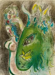 Paradis by Marc Chagall, Farblithografie auf Velin, sold Dec 2016