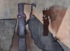 Nachtleben by Heinz Trökes, 1964, Öl auf Leinwand, sold Nov 2016