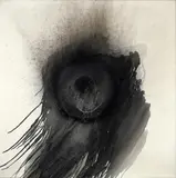 "Weißer Himmel - Schwarzer Stern" by Otto Piene, 1974, Mischtechnik (Feuergouache) auf Leinwand, sold Nov 2016