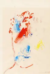 Otto Muehl, Kopf (17.9.85), 1985, leichtem Karton