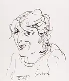 Otto Muehl, "Jutta", 1983, Tusche auf leichtem Büttenkarton