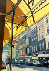 "London: Bond Street" by Luigi Rocca, 1992, Acryl auf Leinwand, sold Dec 2016