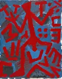 Ohne Titel by A. R. Penck, Acryl auf Leinwand, sold Nov 2016