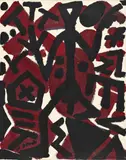 Ohne Titel by A. R. Penck, Acryl auf Leinwand, sold Nov 2016