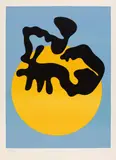 Jean Arp, Non loin du soleil, de la lune et étoiles, 1962, Farblithografie auf BFK RIVES (Wasserzeichen)