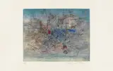 Zao Wou-ki, Ohne Titel, 1957, Farbige Aquatintaradierung auf Japan