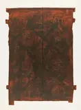 Aus: "Album St. Gallen" by Antoni Tàpies, 1965, Farblithografie auf BFK RIVES (Wasserzeichen), sold Dec 2016