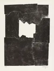 Sakon by Eduardo Chillida, 1968, Lithografie auf BFK RIVES (Wasserzeichen), sold Dec 2016
