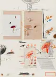 Cy Twombly, Aus: "Natural history part I - Mushrooms" (IV), 1974, Farbige Lithografie, Colotypie und Fotochromie, collagiert auf Rives