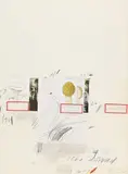 Cy Twombly, Aus: "Natural history part I - Mushrooms" (I), 1974, Farbige Lithografie, Colotypie und Fotochromie, collagiert, auf Rives