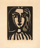 Jeune Femme by Pablo Picasso, 1949, Lithografie auf ARCHES (Wasserzeichen), sold Nov 2016