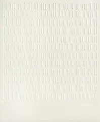 Ohne Titel by Günther Uecker, 1971, Prägedruck auf Bütten, sold Dec 2016