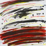 Winfred Gaul, Ohne Titel (G IV / 0 /1), 1990, Acryl auf Leinwand, auf Hartfaserplatte gezogen