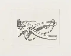 Auf der Lauer by Konrad Klapheck, 1979, Radierung auf Japan, sold Dec 2016