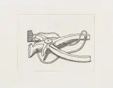 Konrad Klapheck, Auf der Lauer, 1979, Radierung auf Japan