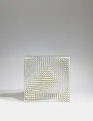 "R 20" (Raumstruktur 20) by Hartmut Böhm, Weiße Acrylstäbchen in Plexiglaskasten, sold Nov 2016
