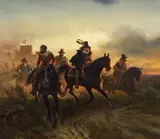 Wilhelm Camphausen, Karl II auf der Flucht aus der Schlacht bei Worcester, Öl auf Leinwand
