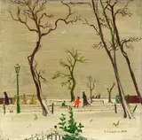 Theo Champion, Düsseldorfer Volksgarten im Winter