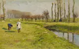 "Frühjahr" by Hugo Mühlig, Öl auf Karton, sold Nov 2016