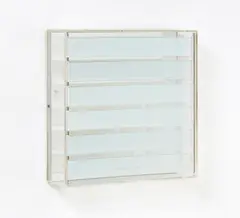 Spiegelobjekt by Adolf Luther, 1975, Sechs konkave Glasscheiben vor quadratischem Spiegel auf Holz in Plexiglaskastenrahmen, sold Dec 2016