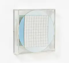 Spiegelobjekt by Adolf Luther, 1976, 110 quadratische Spiegel auf Linse vor quadratischem Spiegel auf Holz in Plexiglasrahmen., sold Dec 2016
