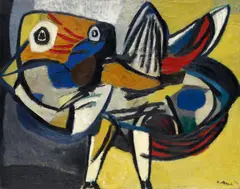 Karel Appel, Tigerbird, 1952, Öl auf Leinwand
