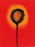 Otto Piene, Feuerflora, Farbserigrafie auf Karton