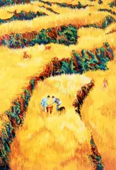 SEO, Die große Reisernte 1, 2005, Farboffset auf leichtem Karton