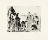 Pablo Picasso, Variation sur le thème de Don Quichotte et Dulcinée, 1968, Aquatintaradierung auf Velin