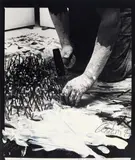 Aus: "Bildrituale - Entwicklung eines Werkes (Fotoumwandlungen)" by Günther Uecker, 1981, Mappe mit 22 überarbeiteten Granolithografien auf Karton, sold Nov 2016