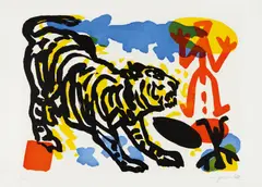 Berlin Suite by A. R. Penck, 1990, Kassette mit zehn Farbaquatinten auf Zerkall, sold Dec 2016