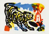 A. R. Penck, Berlin Suite, 1990, Kassette mit zehn Farbaquatinten auf Zerkall