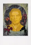 Jörg Immendorff, Gerhard Schröder, 2007, Farbserigrafie auf Velin
