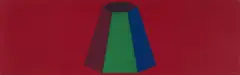 Flat top pyramid with colors superimposed by Sol LeWitt, 1988, Farbserigrafie auf Arches Cover, sold Dec 2016