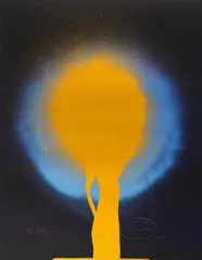 Elmsfeuer by Otto Piene, 1975, Farbserigrafie auf Karton, sold Dec 2016