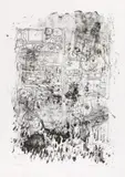 Hermann Nitsch, Aus: "Die Architektur des Orgien Mysterien Theater", Lithografie auf BFK RIVES FRANCE L (Wasserzeichen)