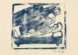 Christian Rohlfs, Der Tod, Farbholzschnitt auf Japan