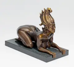 Sphinx (Wiener Sphinx) by Ernst Fuchs, 2013, Bronze, sold Jun 2017