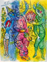 Aus: Le Cirque by Marc Chagall, 1967, Farblithografie auf Velin, sold Dec 2016