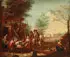 Philips Wouwerman, Travelers Halted at a Country Inn, Oil on canvas